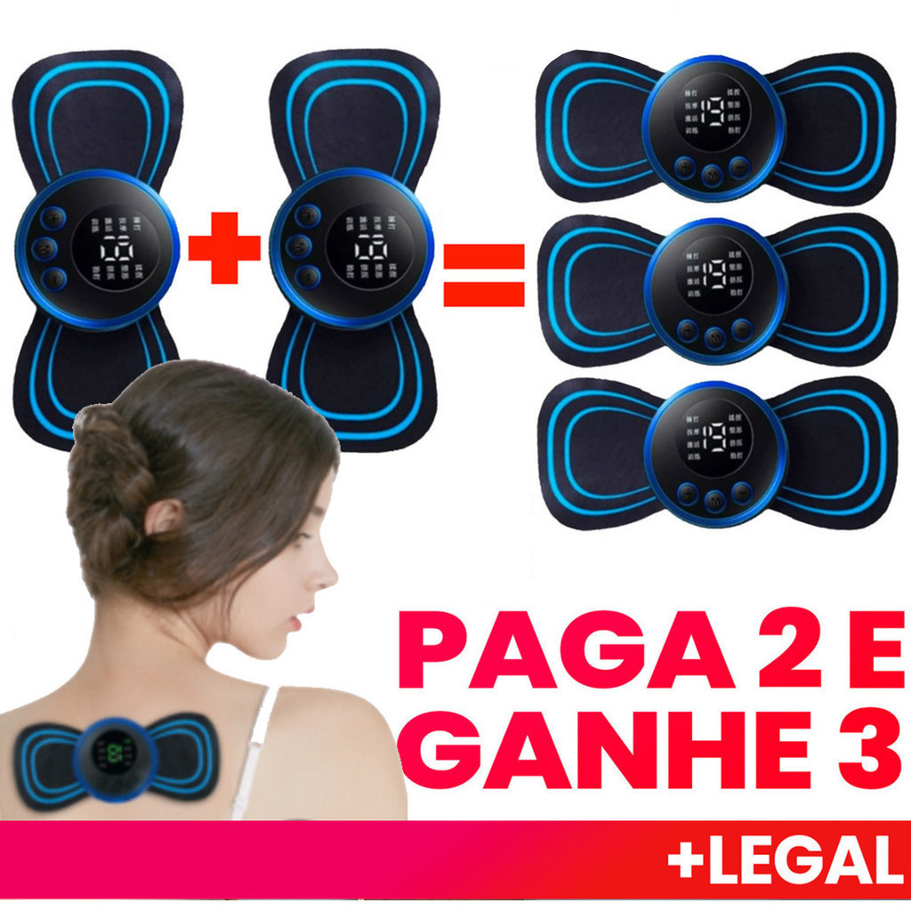 Paga 2 e ganhe 3 ! Mini Massageador Relaxante Muscular Portátil Elétrico Recarregável