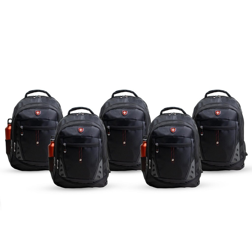 Kit 5 Mochila Masculina Grande Preta Fuji Swiss Move