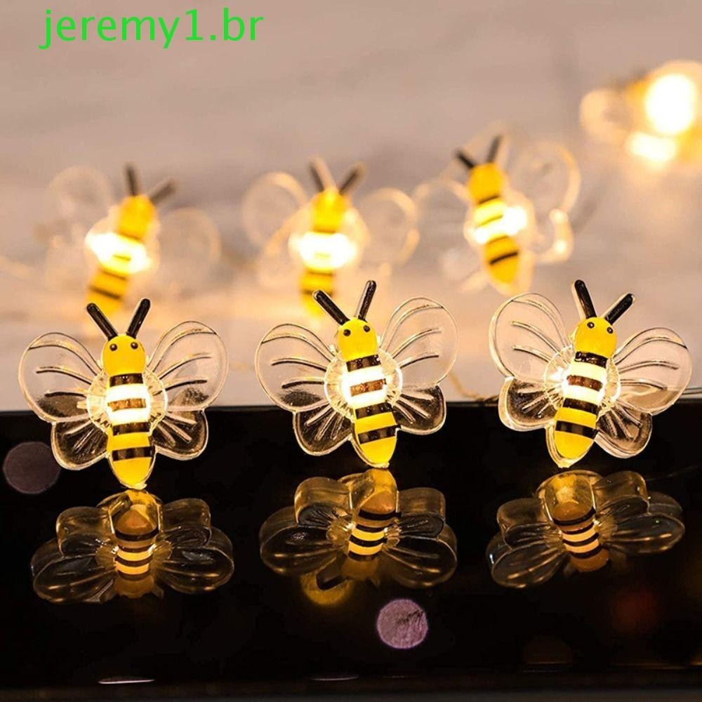 JEREMY1 Luzes De Corda De LED Em Forma De Abelha , 2/Lâmpada Atmosférica À Prova D'água , Portátil Fada Flexível Para Animais