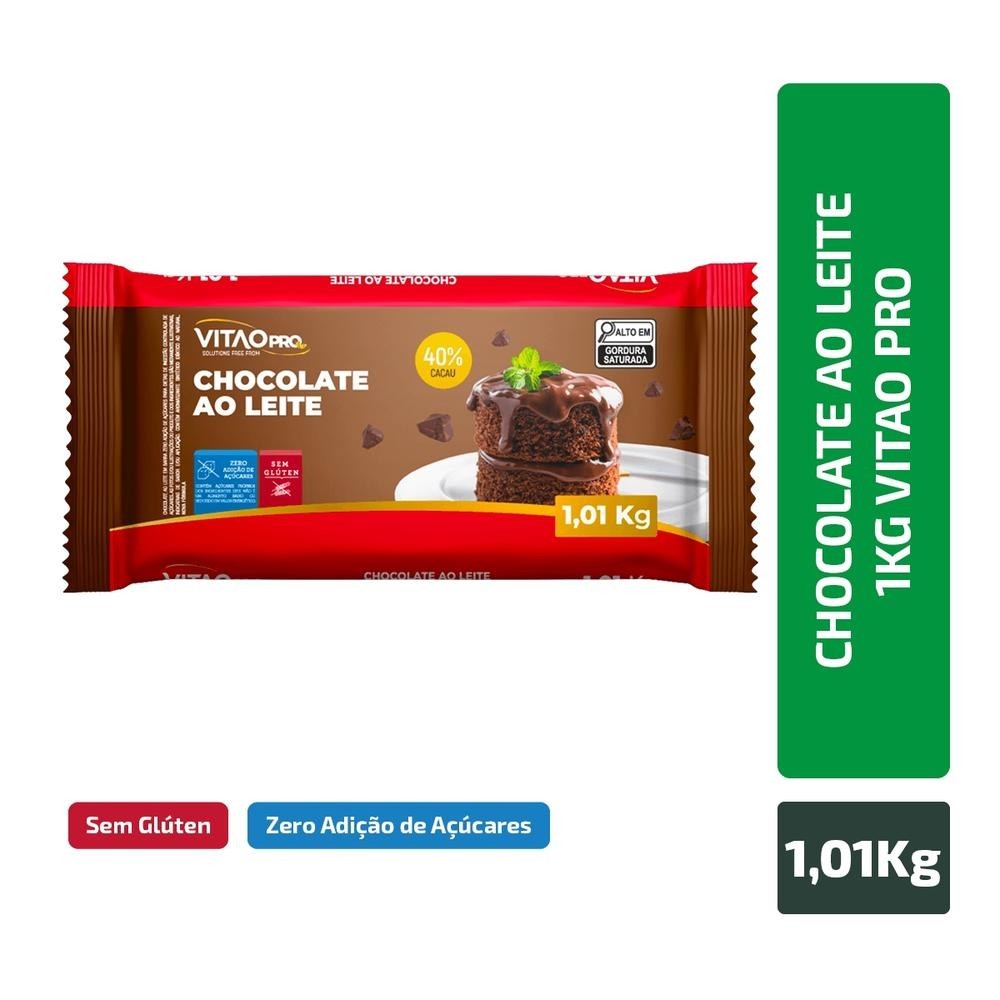 Chocolate Zero Ao Leite Barra 1,01kg | Shopee Brasil