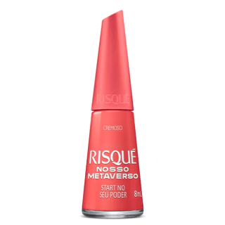 Esmalte Cremoso Metaverso Coral Start No Seu Poder Risque
