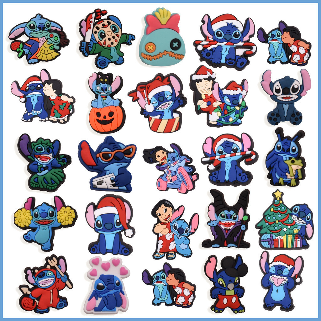 Crocs Jibbitz Pins PVC Dora Stitch Cartoon Cute Chinelo Sapatos Botão Charme