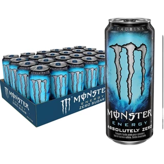 Kit c/24un Energético Monster Energy Drink Absolutely Zero lata 473ml Sem Açúcar Sem Glúten