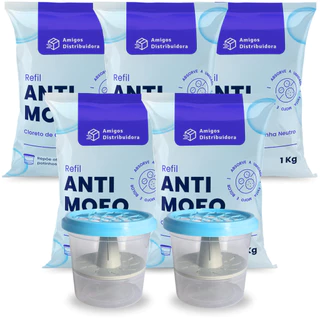 Antimofo Bolinha 5kg + 2 Potes Anti mofo130g Amigos Distribuidora