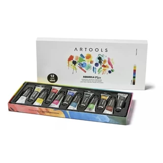Aquarela Bisnaga Misci 6ML 12 cores Artools estudantes