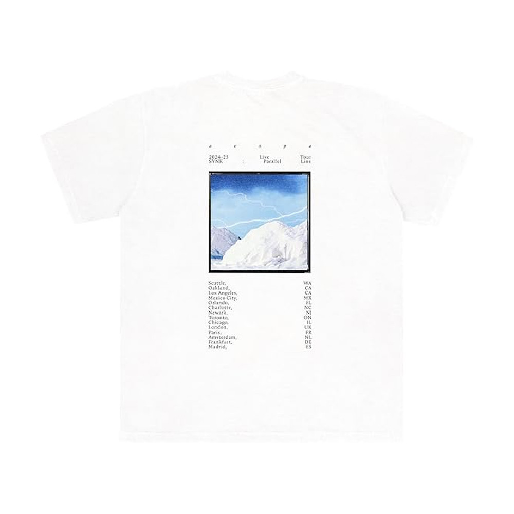 KPOP AESPA SYNK PARALLEL LINE WORLD TOUR Merch Camiseta De Algodão ...
