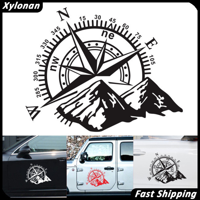 XY 3D Autocolante Compasso Rose Navigate Mountain 4x4 Offroad Vinil Decalque Carro