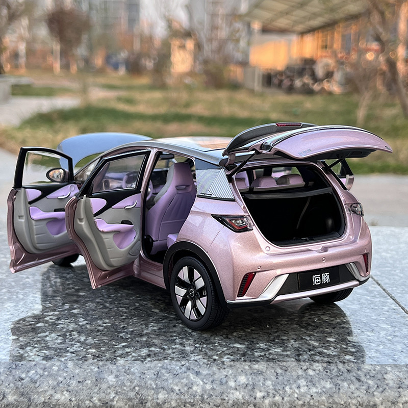 Original BYD Dolphin New Energy Pink 1 : 18 Simulação De Balança