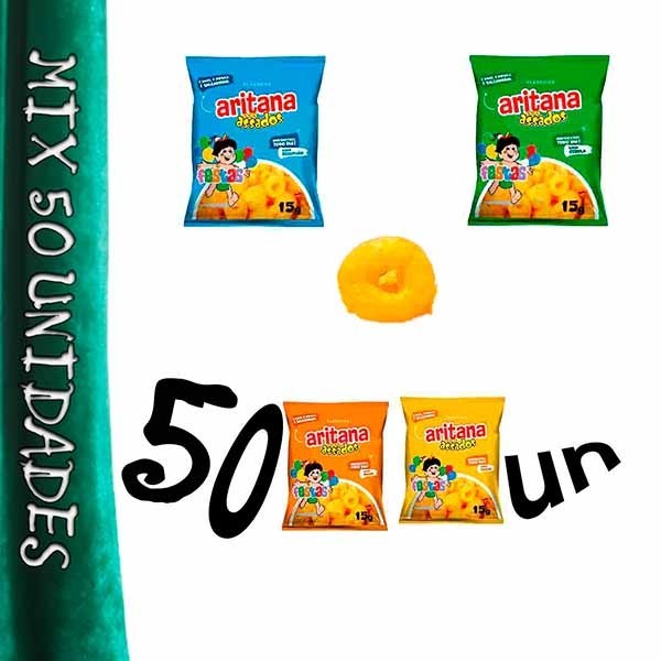 Kit 30 Pacotes De Salgadinho Lucky Torcida Misturados - 38g