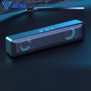Caixa de Som Gamer Soundbar Alta Iluminação Led Rgb para Computador Pc Notebook Tv Usb P2