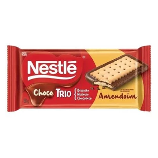 Chocolate Choco Trio Ao Leite C/ Recheio Amendoim E Biscoito 90g