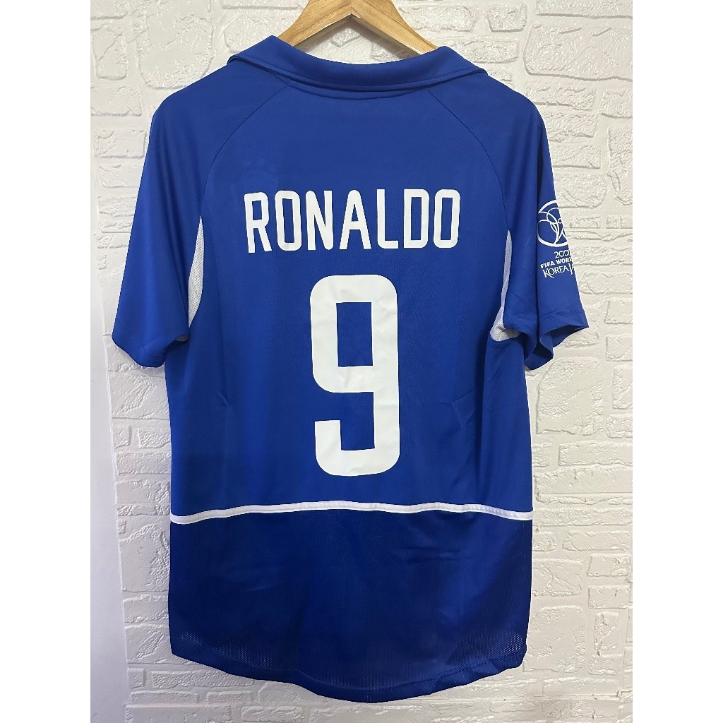 Retro2002anual Short2 # CAFU 6 R.Carlos 9 RONALDO 10 RIVALDO 11 RONALDINHOShirt Nome E Número Personalizados