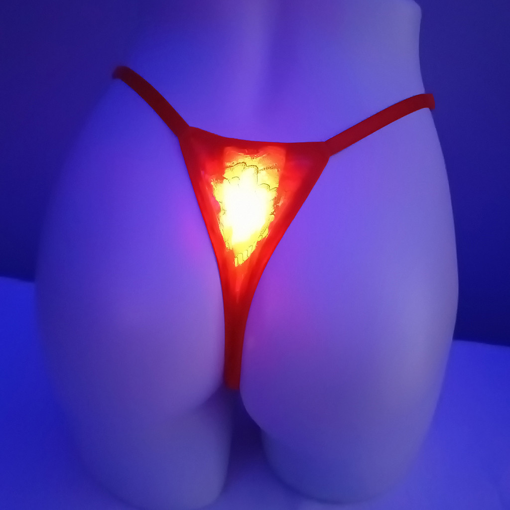 Calcinha Sexy Fio Dental Com Led Pisca Pisca Sensual Balada