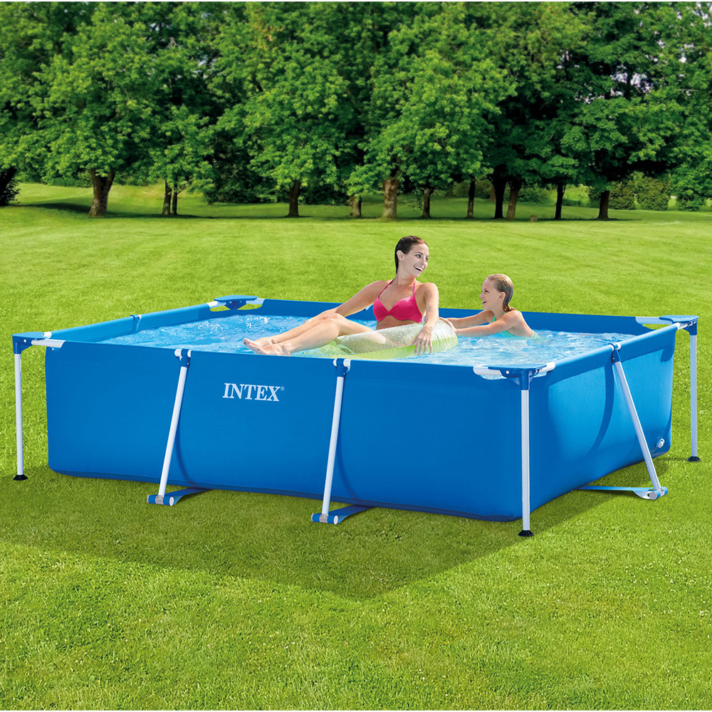intex お得2個セット Piscina Retangular Desmontável Metal 1.662 Litros 2,2 M X 1,5 M X