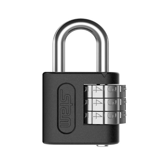 Cadeado Com Segredo 25 e 40MM Preto Fosco STAM