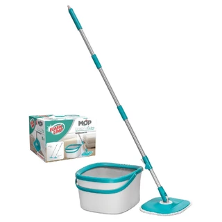 Mop Giratório Cubo Balde 9 Litros Esfregão Microfibra Flash Limp MOP0600 