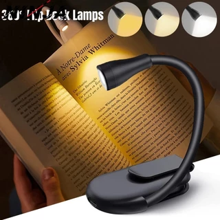Lâmpada De Livro Com Proteção Para Os Olhos-Leitura Noturna-Clipe Ajustável-Mini Clip Book Light-360 ° Mesa-Recarregável , Flexível-Luz De LED