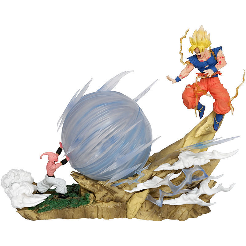Action Figure Dragon Ball Goku vs Boo com Led 22cm | Shopee Brasil