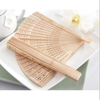 Kit 1/2/3/6 unidade Leque de Madeira Oriental Sortidos / Todo de Madeira Bordado em Oferta na Shopee