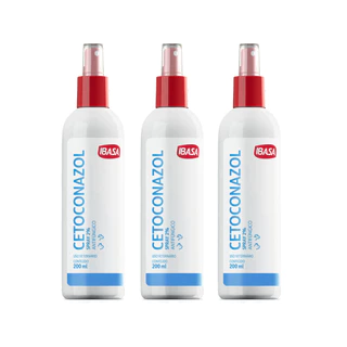 Cetoconazol Spray 2% 200ml - Ibasa - 3 Unidades