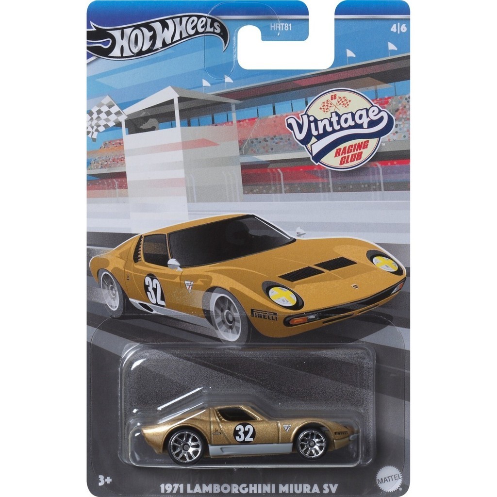 HOT WHEELS - VINTAGE RACING CLUB - 4/6 - 1971 LAMBORGHINI MIURA SV