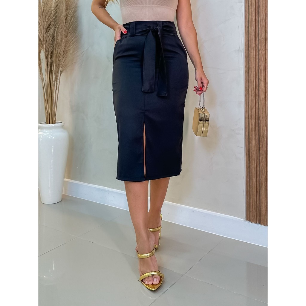 Saia Social Alfaiataria Com Faixa | Shopee Brasil