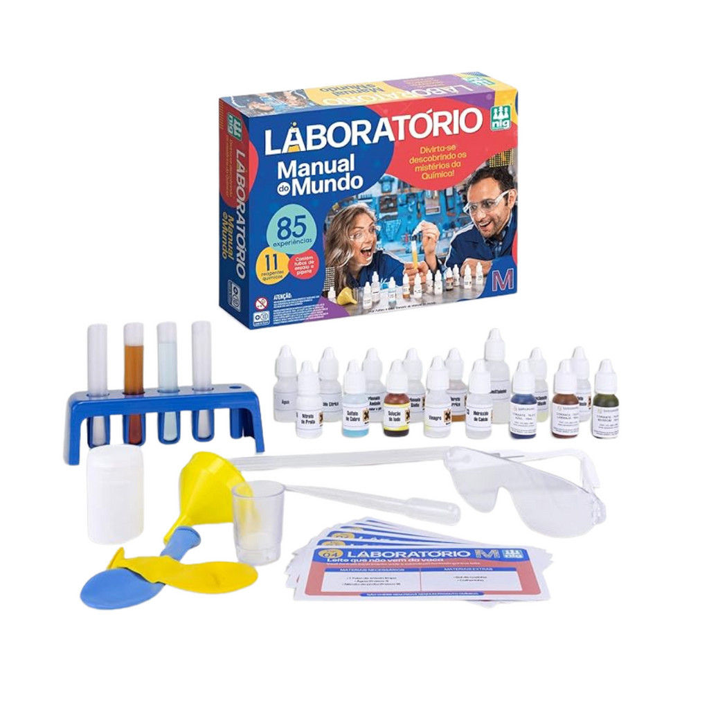 Kit 85 Experiencias Brinquedo Infantil Laboratorio Manual Do Mundo Nig ...
