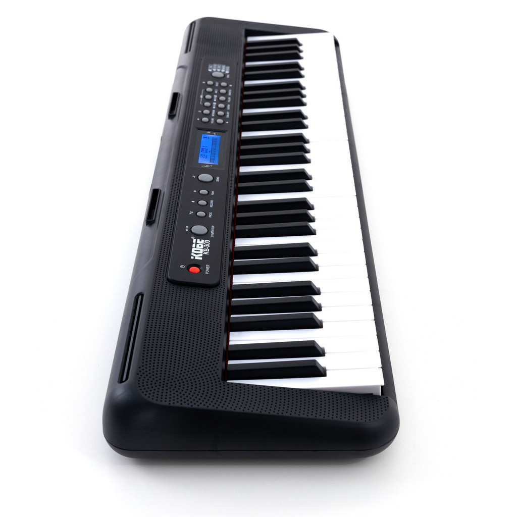 Kit Teclado Musical Kobe KB-300 5/8 61 Teclas com Sensibilidade com ...