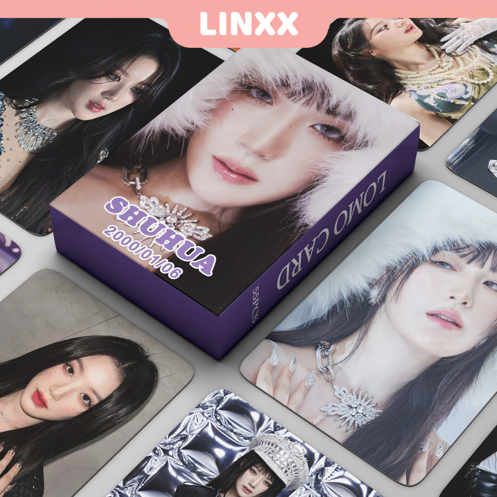 LINXX 55 Pcs (G) I-DLE SHUHUA Álbum Lomo Card Kpop Photocards Série ...
