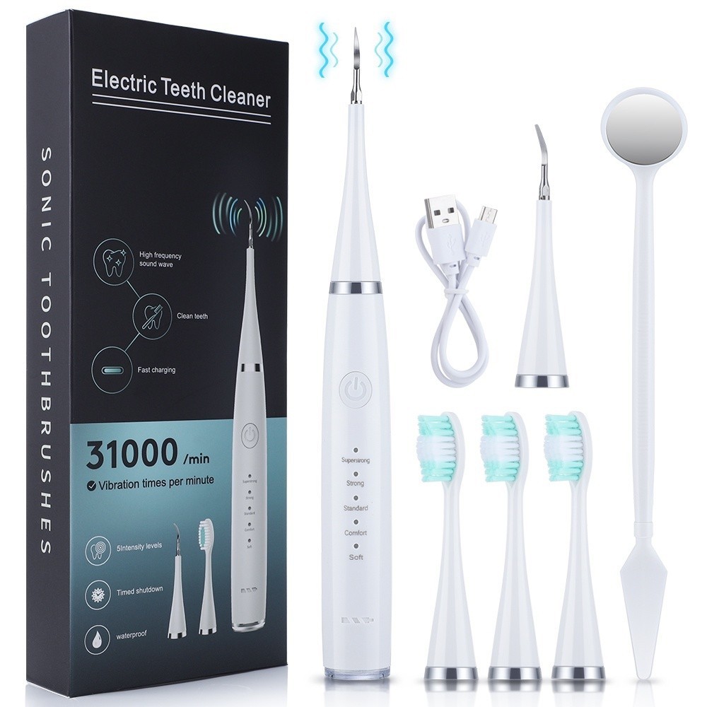Removedor De Cálculo Dental Elétrico Tartar Mancha Limpador Placa Ensinar Escova