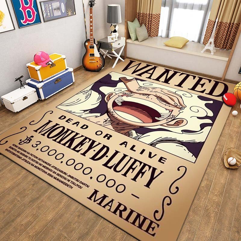Anime One Piece Cartoon Carpet Living Room Sofá Alcatifa Quarto De Criança De Mesa De Cabeceira Tapete Absorvente De Água Antiderrapante Pode Ser Personalizado