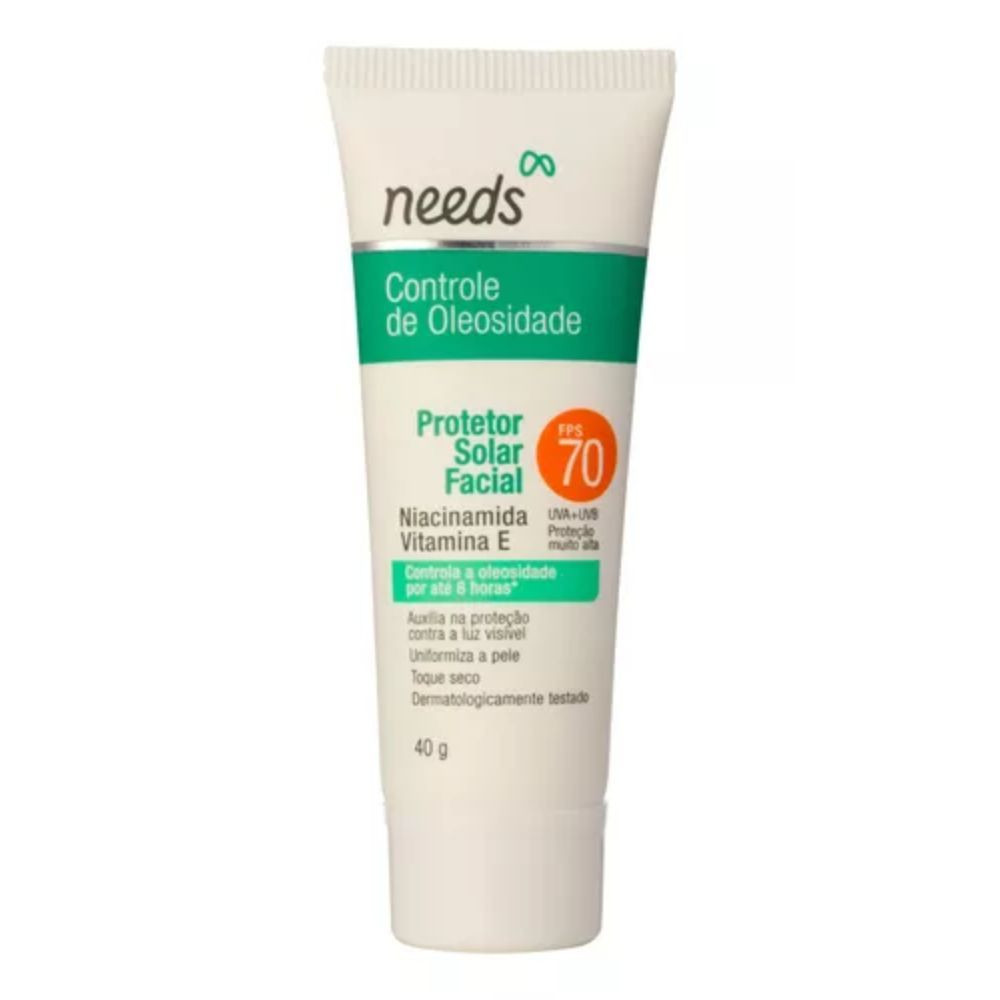 Protetor Solar Facial Needs Controle de Oleosidade Sem Cor Fps70 - 40g ...