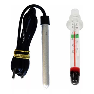 Aquecedor Para Peixe 2,5w + Termômetro Aquário Pequeno 110V