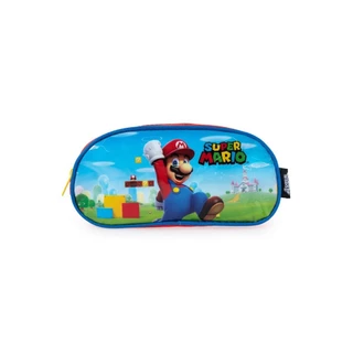 Estojo Escolar Masculino Mario Vermelho