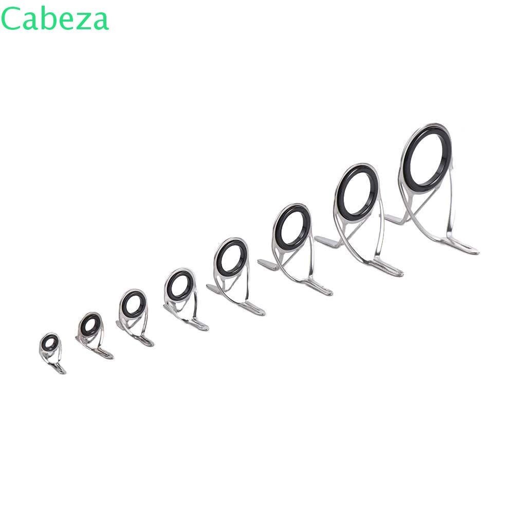 CABEZA1 Guias De Vara De Pesca Dicas Dois Pés Kit De Reparo De Linha De Anéis Acessórios Em Aço Inoxidável