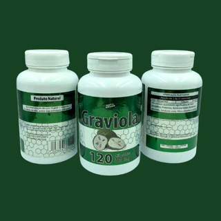 3X graviola 100% natural - 120 capsulas de 500 mg