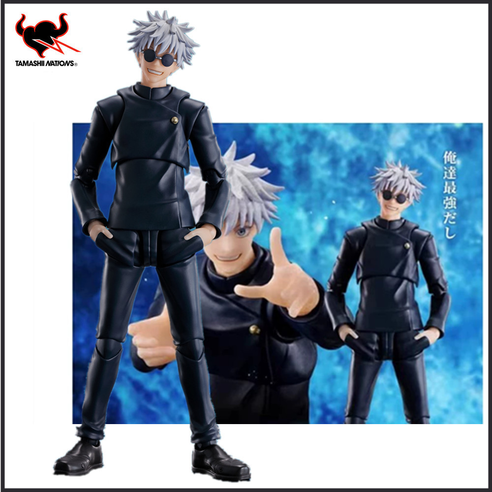 Bandai Original S.H.Figuarts Jujutsu Kaisen SATORU GOJO-Escola Secundária Técnica PVC Ação Figura Brinquedos