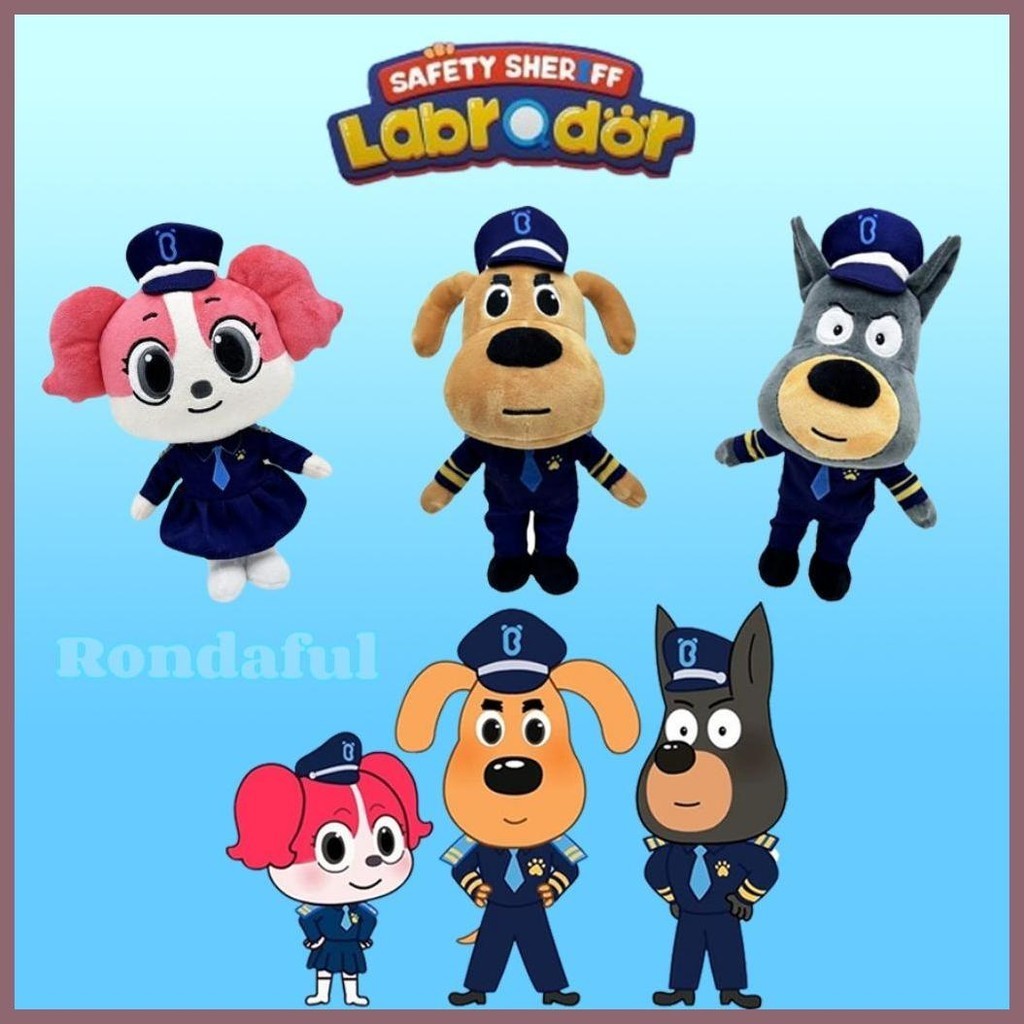 Xerife Labrador Pelúcia De Macia Personagens Anime Oficial Da Polícia Vermelha/Sheriff De Segurança mueadegbr Recheado