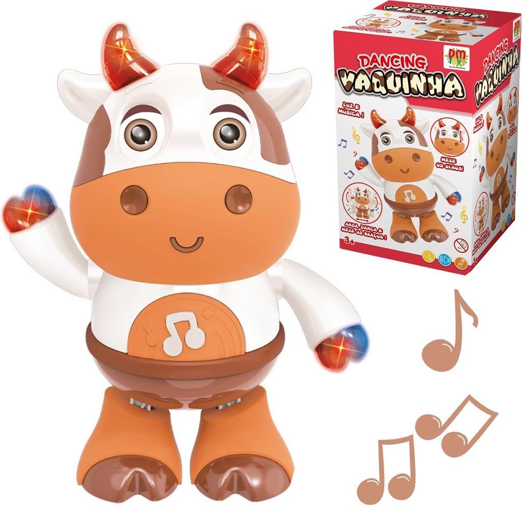 Brinquedo Vaquinha Musical Com Movimento Anda E Danca Com Luz E Musica ...