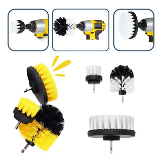 Kit 3pcs Escova Rotatitva Encaixe Parafusadeira Furadeira Limpeza Pesada Lavar Sofás Tecidos Couros Estofados Chão Multi