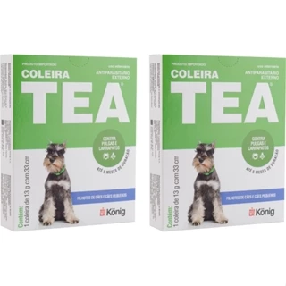 Coleira Antipulgas e Carapatos König Tea 327 - Porte Pequeno - 2 Unidades