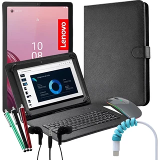 Capa com Teclado + Mouse Sem fio Bluetooth p/ Tablet Lenovo M9