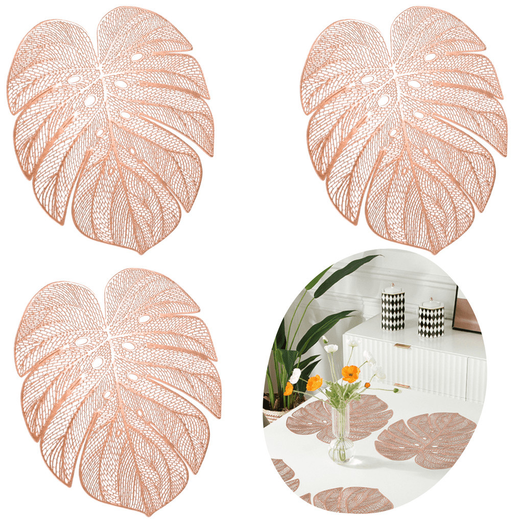 3 Uni Jogo Americano Sousplat PVC Rose Gold Mesa Posta | Shopee Brasil