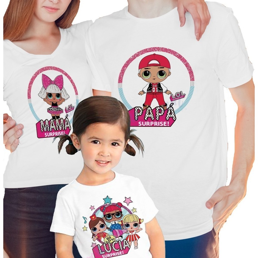 Kit 3 Lol Surprise Familiar De Camisetas Personalizadas Familia Camisetas Personalizadas para Festinha Shopee Brasil
