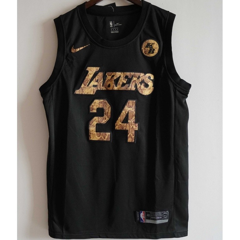 2024 Novos Lakers Da NBA Los Angeles # 24 Kobe Bryant KB logo Mamba Camiseta De Basquetebol De Cobra Preta