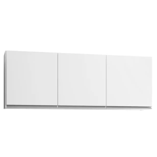 Armário Aéreo de Cozinha 150cm 3 Portas Argélia Branco - Lumil