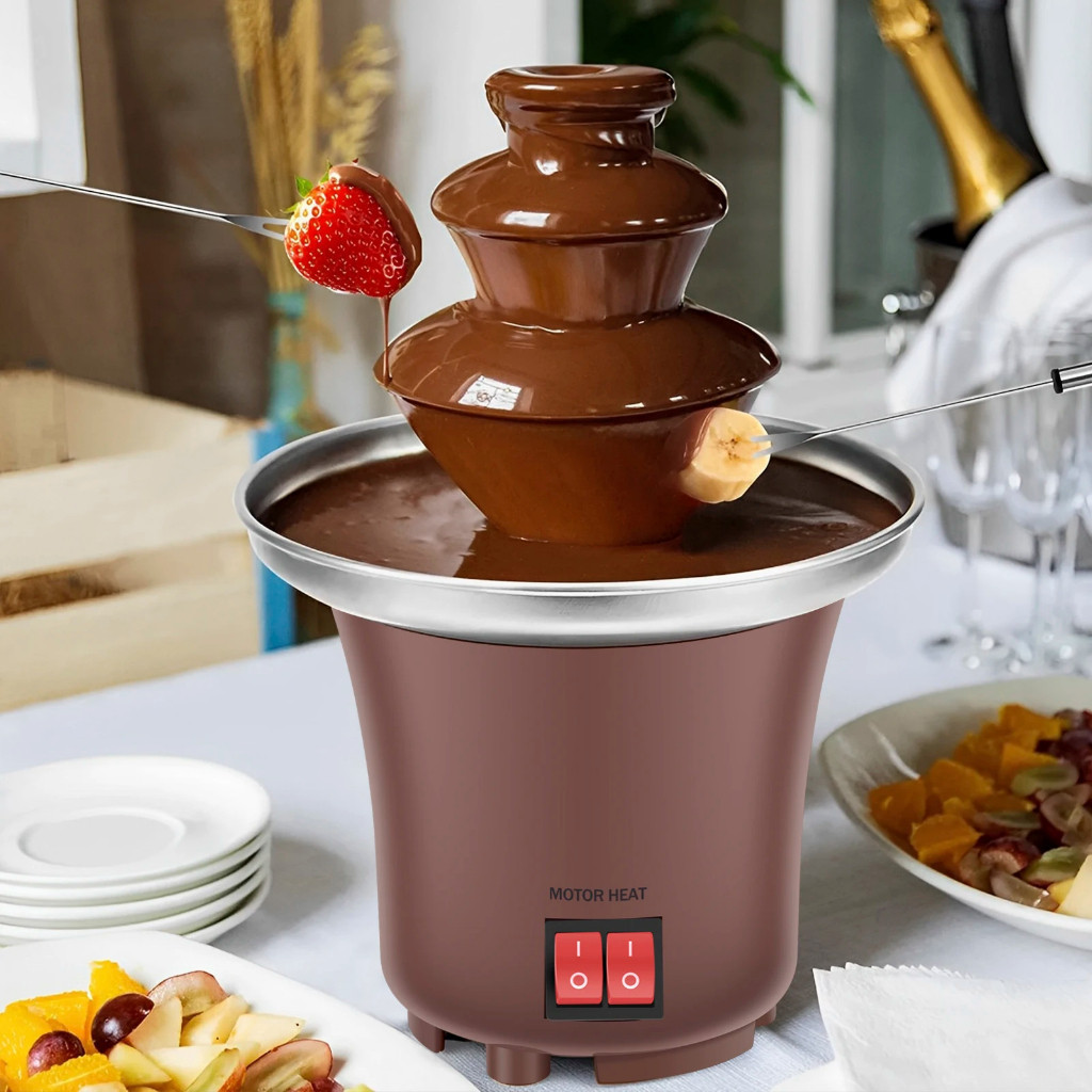 Mini Waterfall Panela Fondue Eletrica Fonte Chocolate Fonte Chocolate Indicado Festas De Crianças