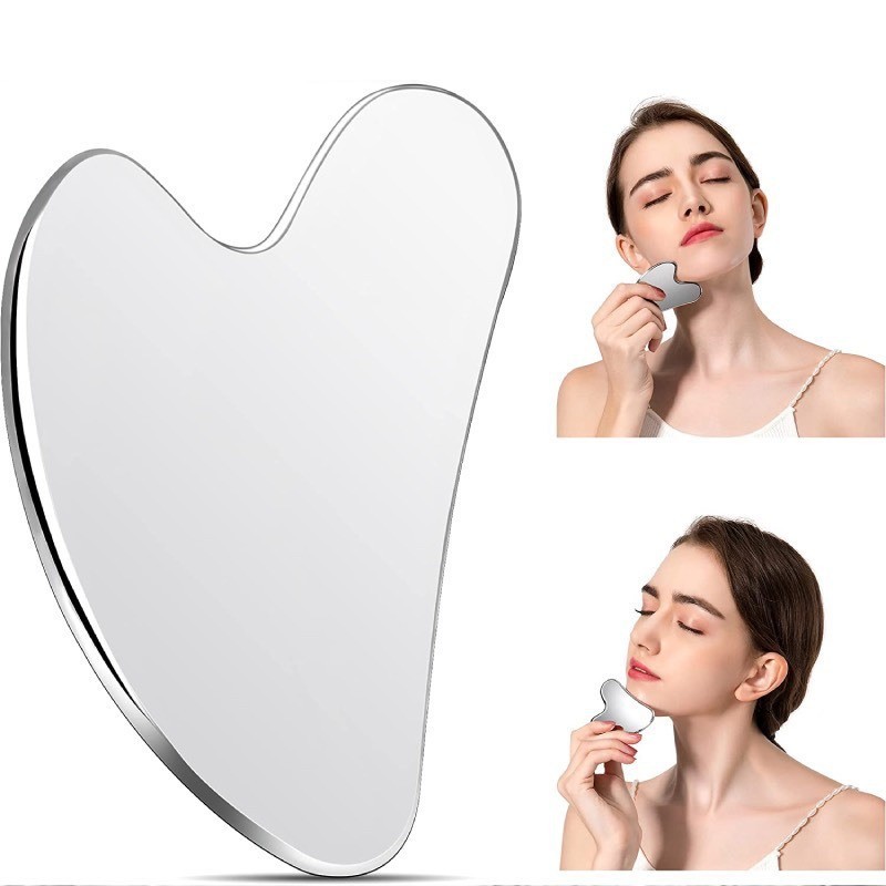 Nova Ferramenta De Massagem Corporal De Aço Inoxidável Guasha Beauty Gua Sha Metal