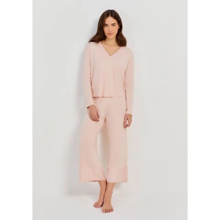 Pijama Longo Feminino Em Viscose Hering