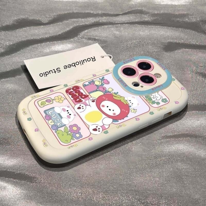 IPhone Bunny Caixa Anti-Choque À Prova De 7 7plus 8 8plus Xs Xr 11 12 13 14 15 Pro Plus Promax Exclusivo Personalizado Com Estilo Adorável Design Animal